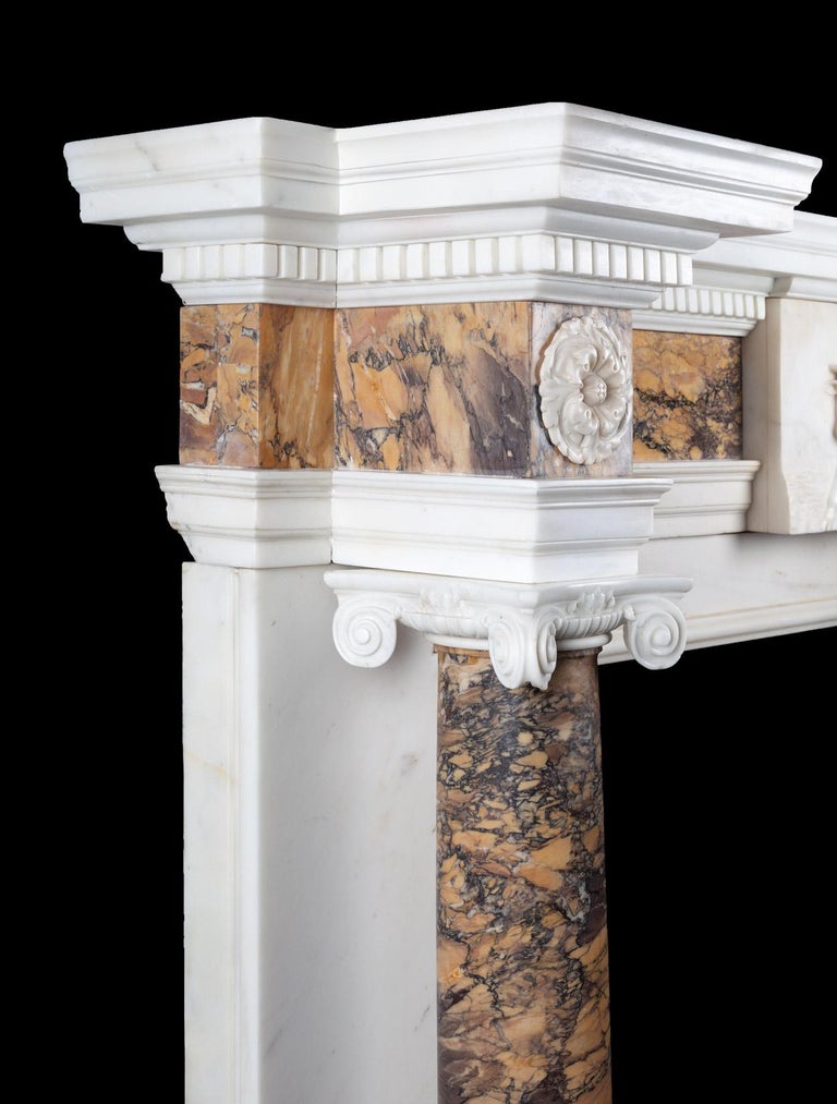 Antique Sienna Marble Mantelpiece For Sale at 1stDibs