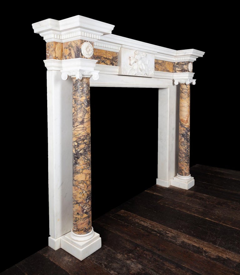 Antique Sienna Marble Mantelpiece For Sale at 1stDibs