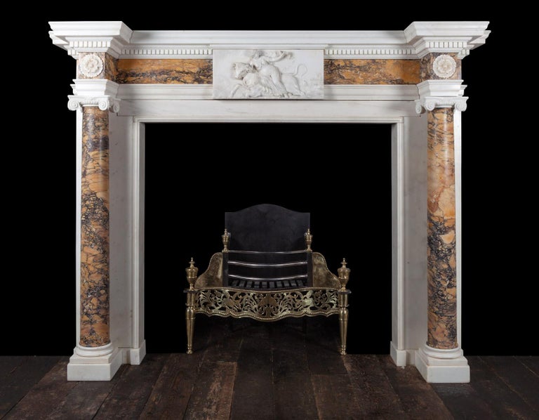 Antique Sienna Marble Mantelpiece For Sale at 1stDibs
