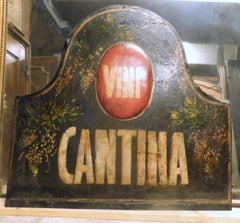 Antique Sign of Italian Wine Shop, 1900, Italy