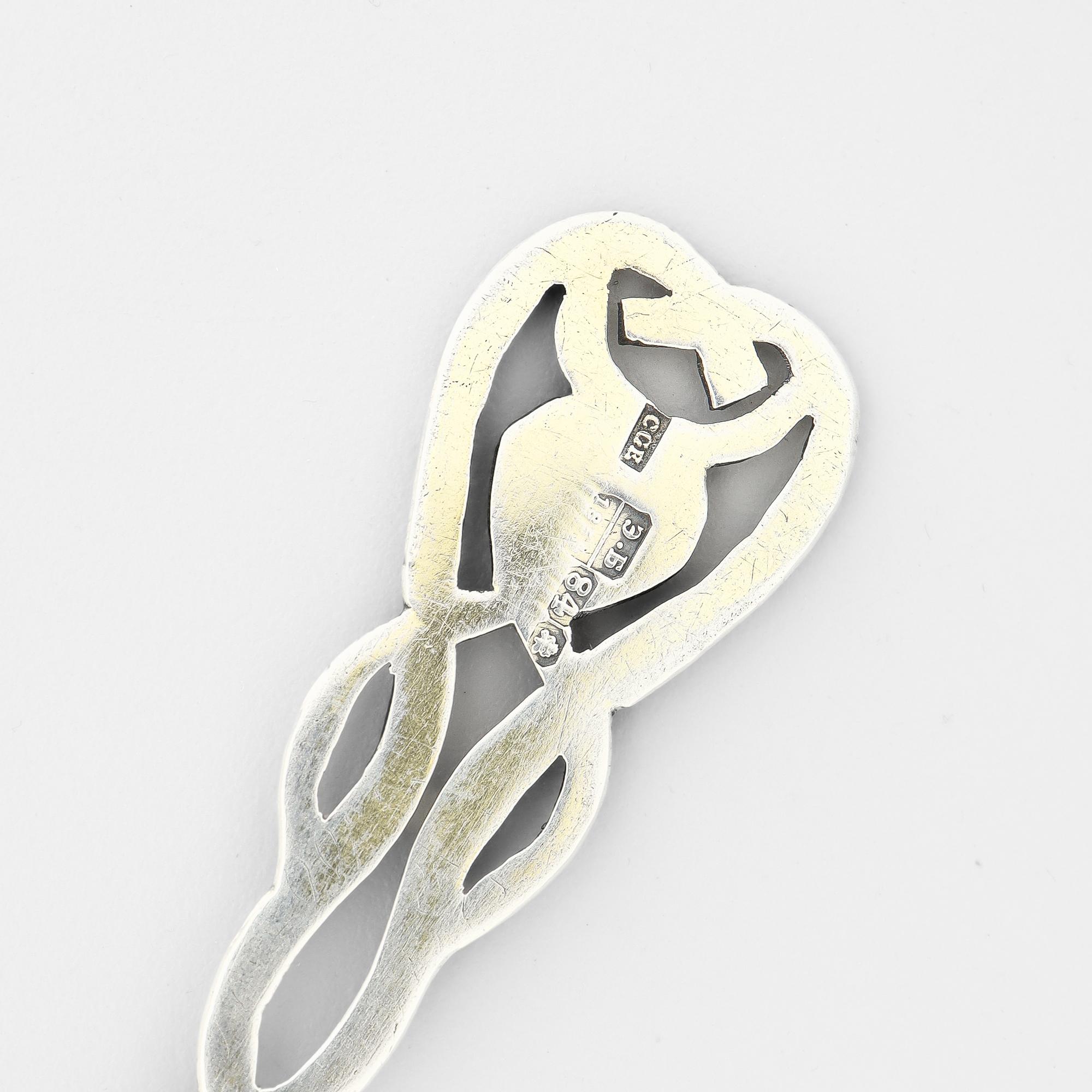 Antik Signiert 19. Jahrhundert Figural Russisch 84 Silber Birnenförmig Teesieb im Angebot 6