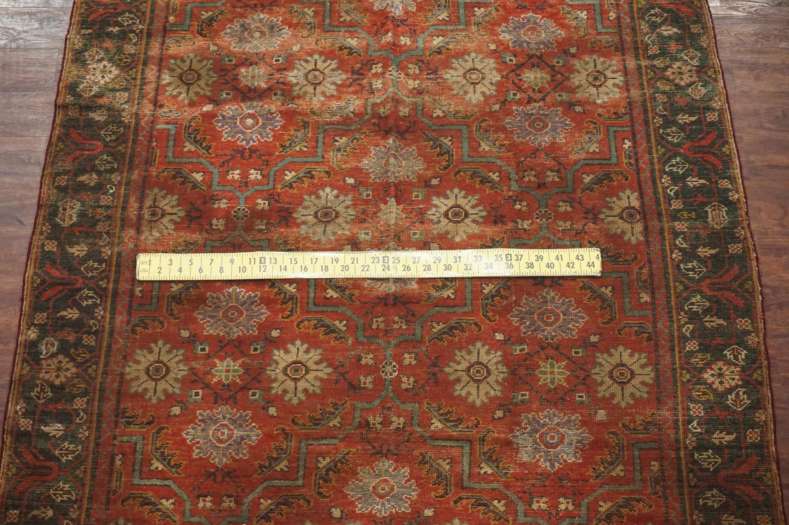 19th Century Antique Signed Agra Rug, circa 1880 For Sale