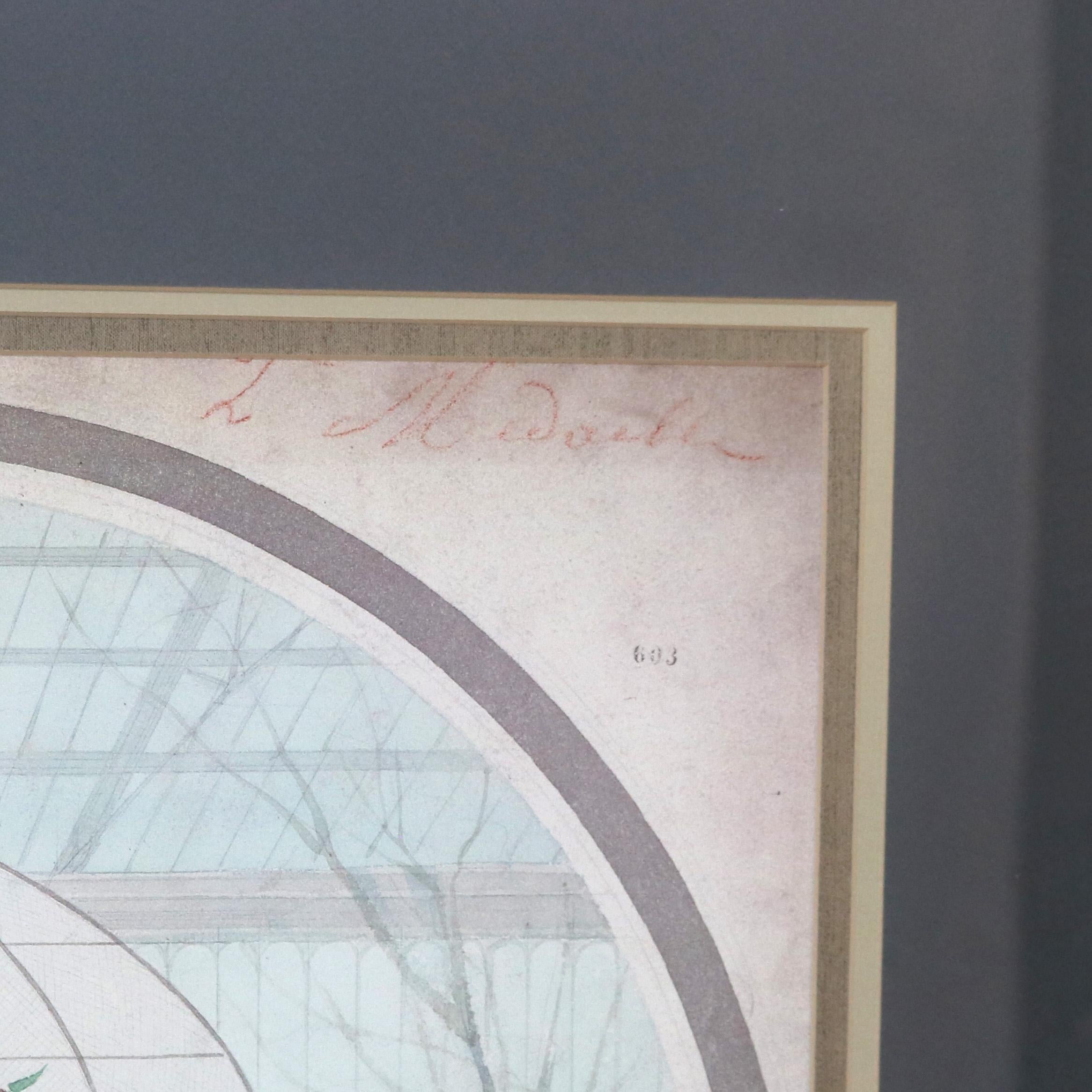 Impression ancienne signée et numérotée Aviary In The Winter par Adrien Chan C1899 en vente 2