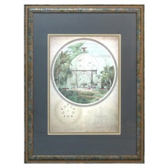 Antique Signed And Numbered Print “Aviary In The Winter” By Adrien Chan C1899