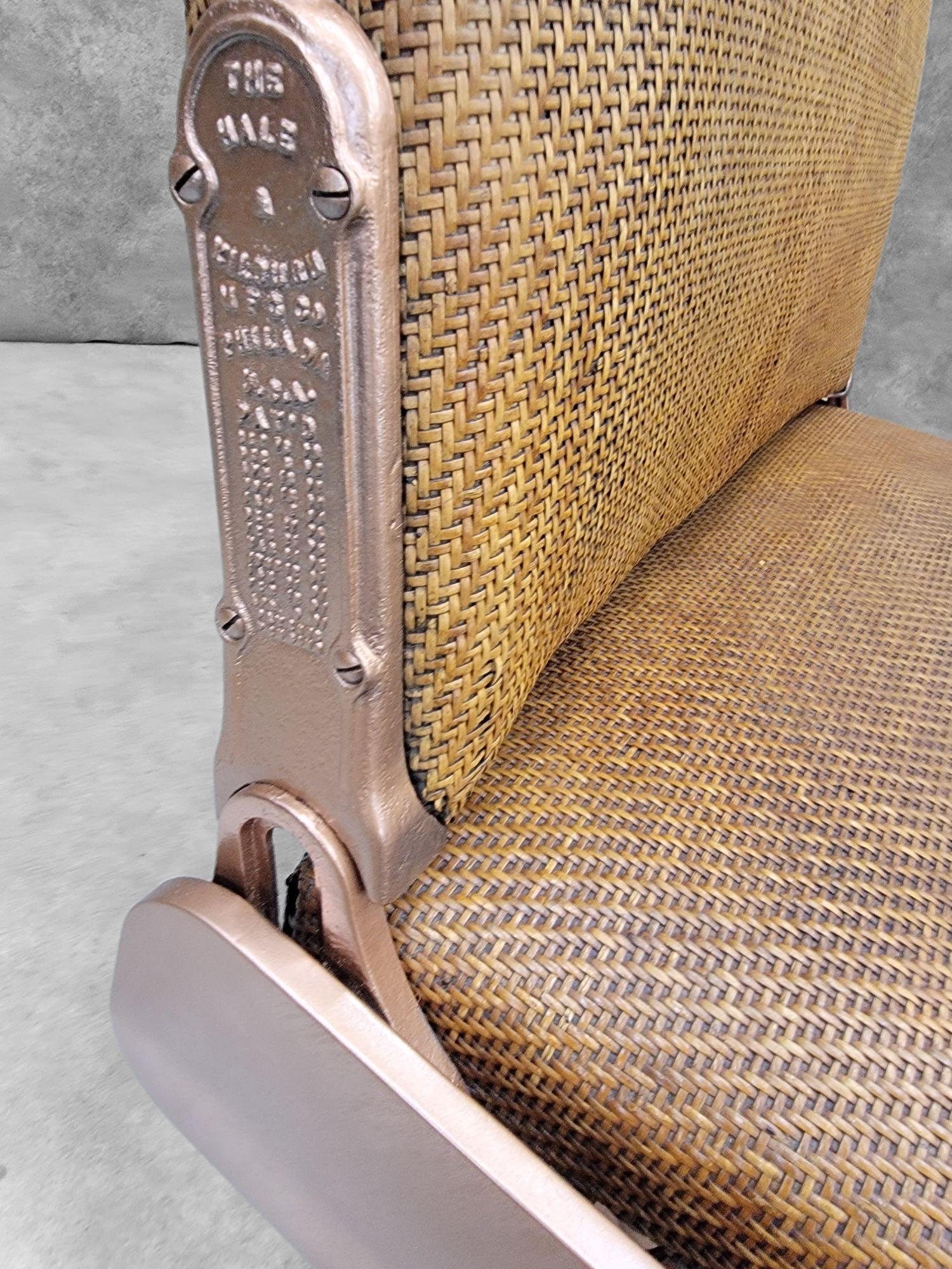 Antique Trolley Car Bench Seat By Hale & Kilburn Co. - Pair For Sale 4
