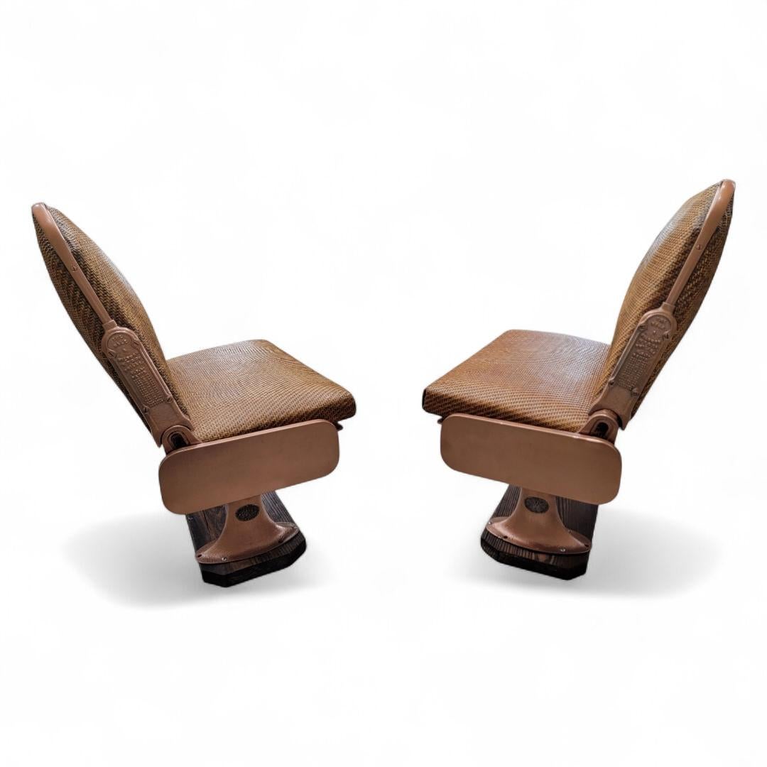 Antique Trolley Car Bench Seat By Hale & Kilburn Co. - Pair For Sale 6