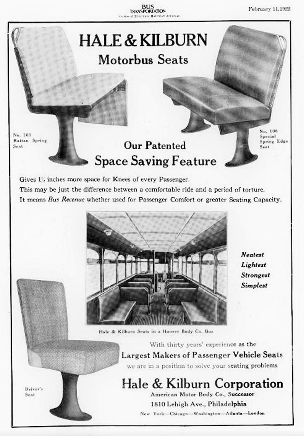 Antique Trolley Car Bench Seat By Hale & Kilburn Co. - Pair For Sale 10