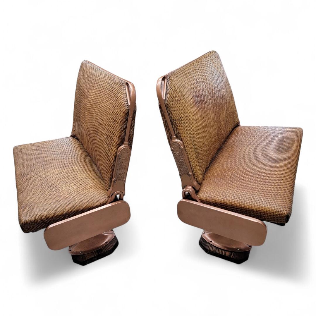 19th Century Antique Trolley Car Bench Seat By Hale & Kilburn Co. - Pair For Sale
