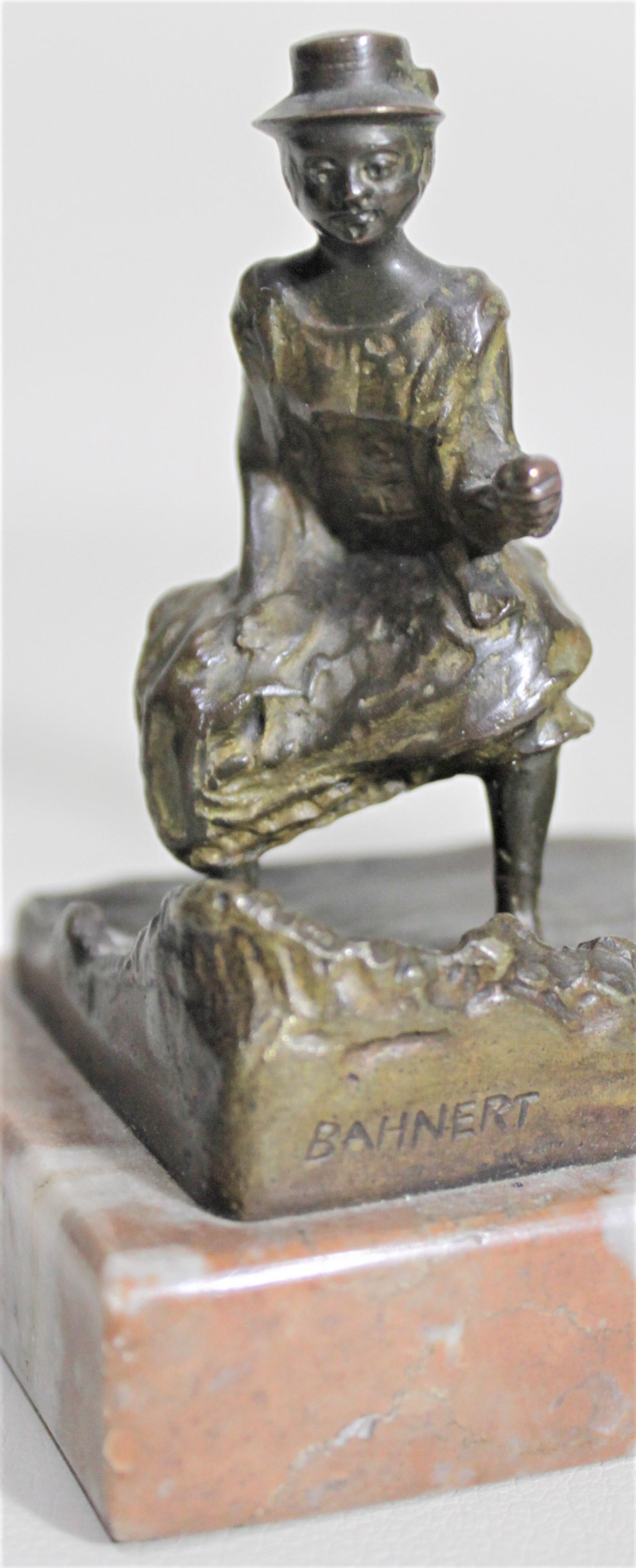 Late Victorian Antique Signed Bahnert French Erotic Articulated Cast Bronze Sculpture For Sale