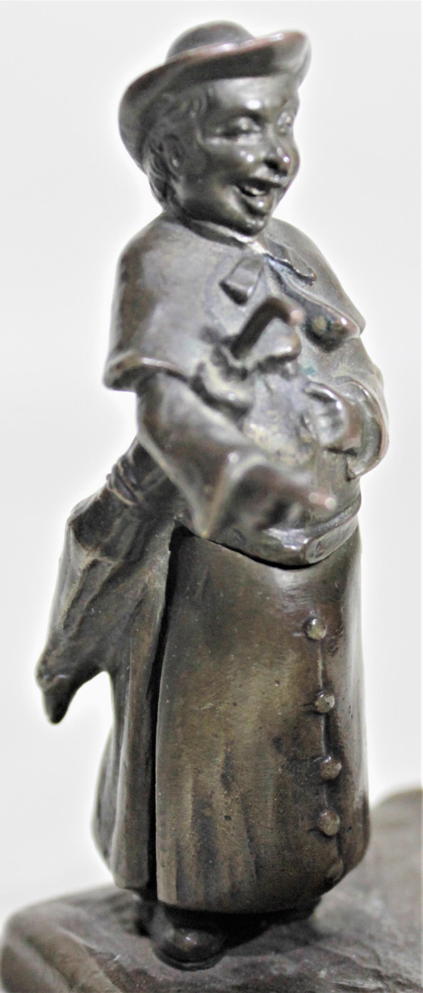 Antique Signed Bahnert French Erotic Articulated Cast Bronze Sculpture In Good Condition For Sale In Hamilton, Ontario
