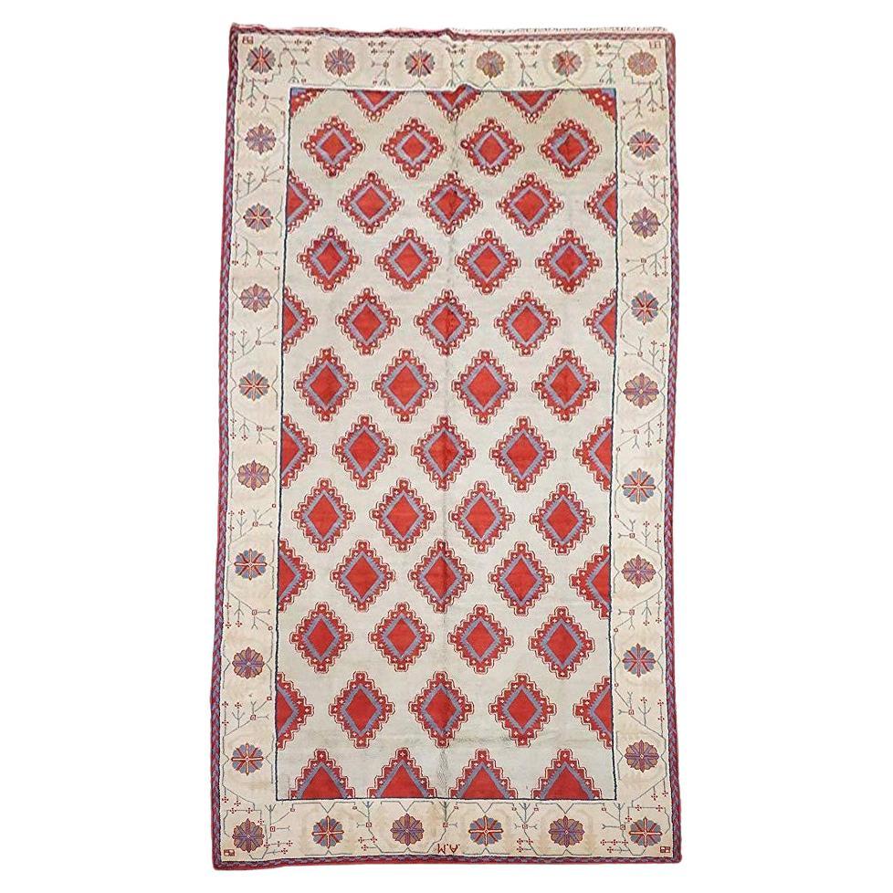 Antique Signed Cotton Agra, circa 1920 For Sale