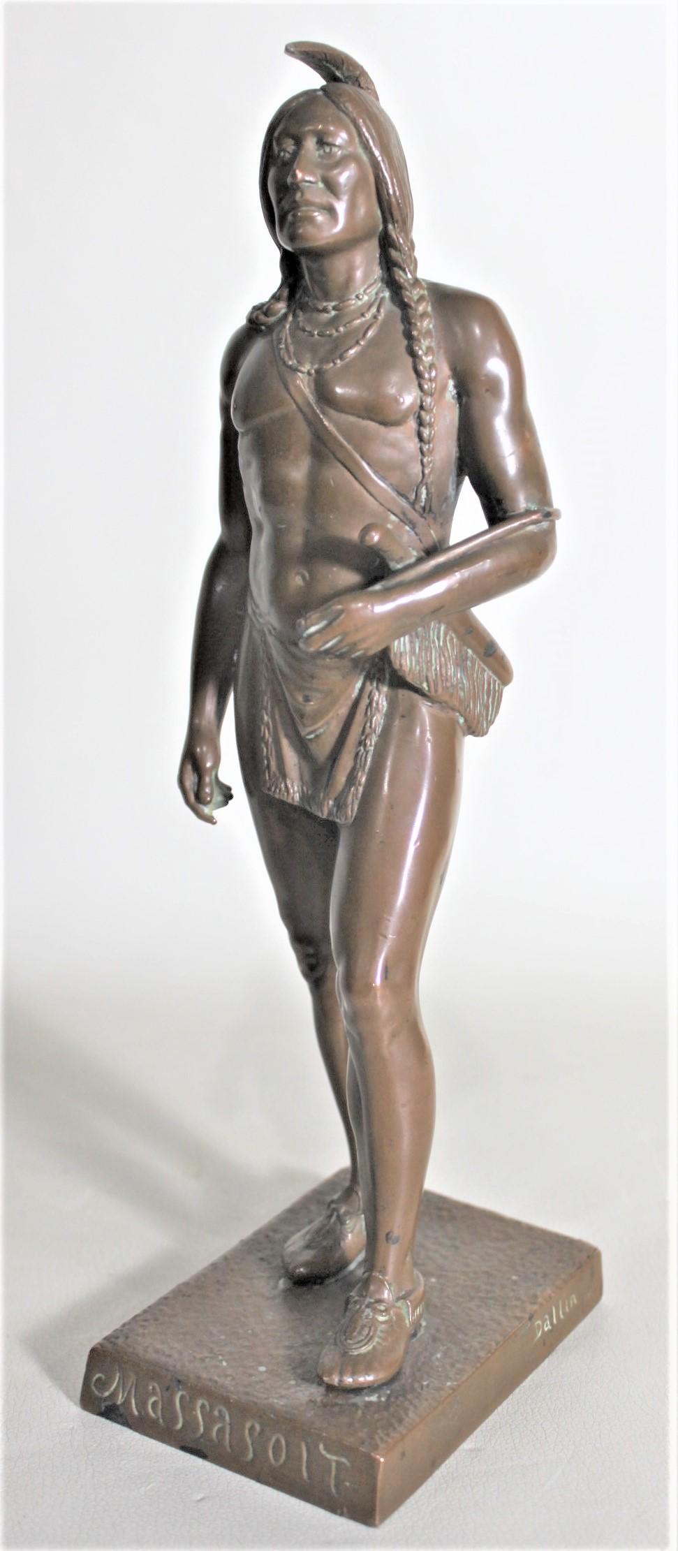 Antique Signed Cyrus Dallin Bronze Sculpture of the Indigenous Chief Massasoit 1