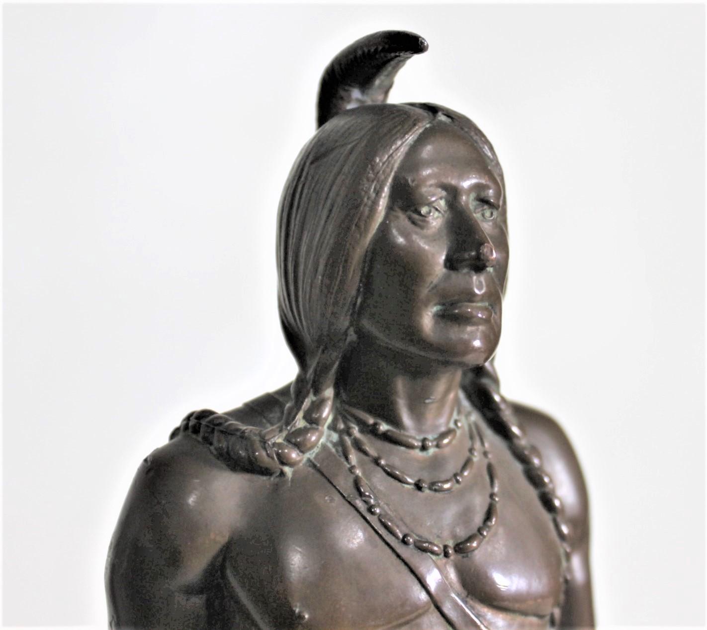 Antique Signed Cyrus Dallin Bronze Sculpture of the Indigenous Chief Massasoit 3