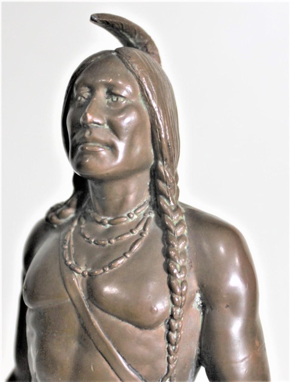 Antique Signed Cyrus Dallin Bronze Sculpture of the Indigenous Chief Massasoit 4