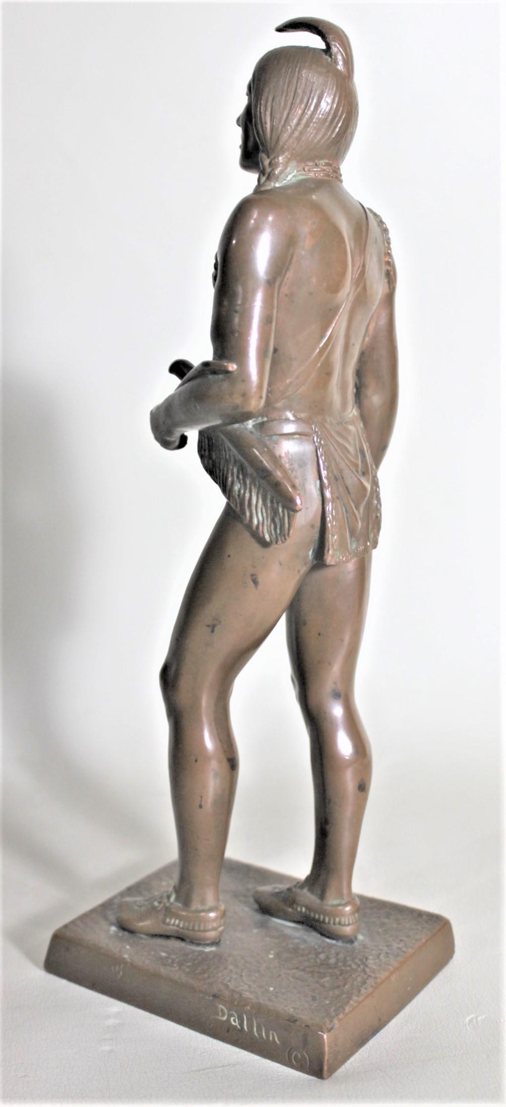 Antique Signed Cyrus Dallin Bronze Sculpture of the Indigenous Chief Massasoit In Good Condition In Hamilton, Ontario