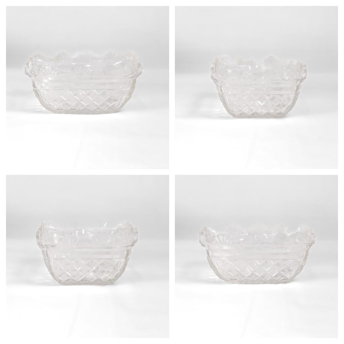 Antiker, signierter, deutscher, neoklassizistischer, silberner und geschliffener Glaskorb, Georg Drewes im Angebot 8