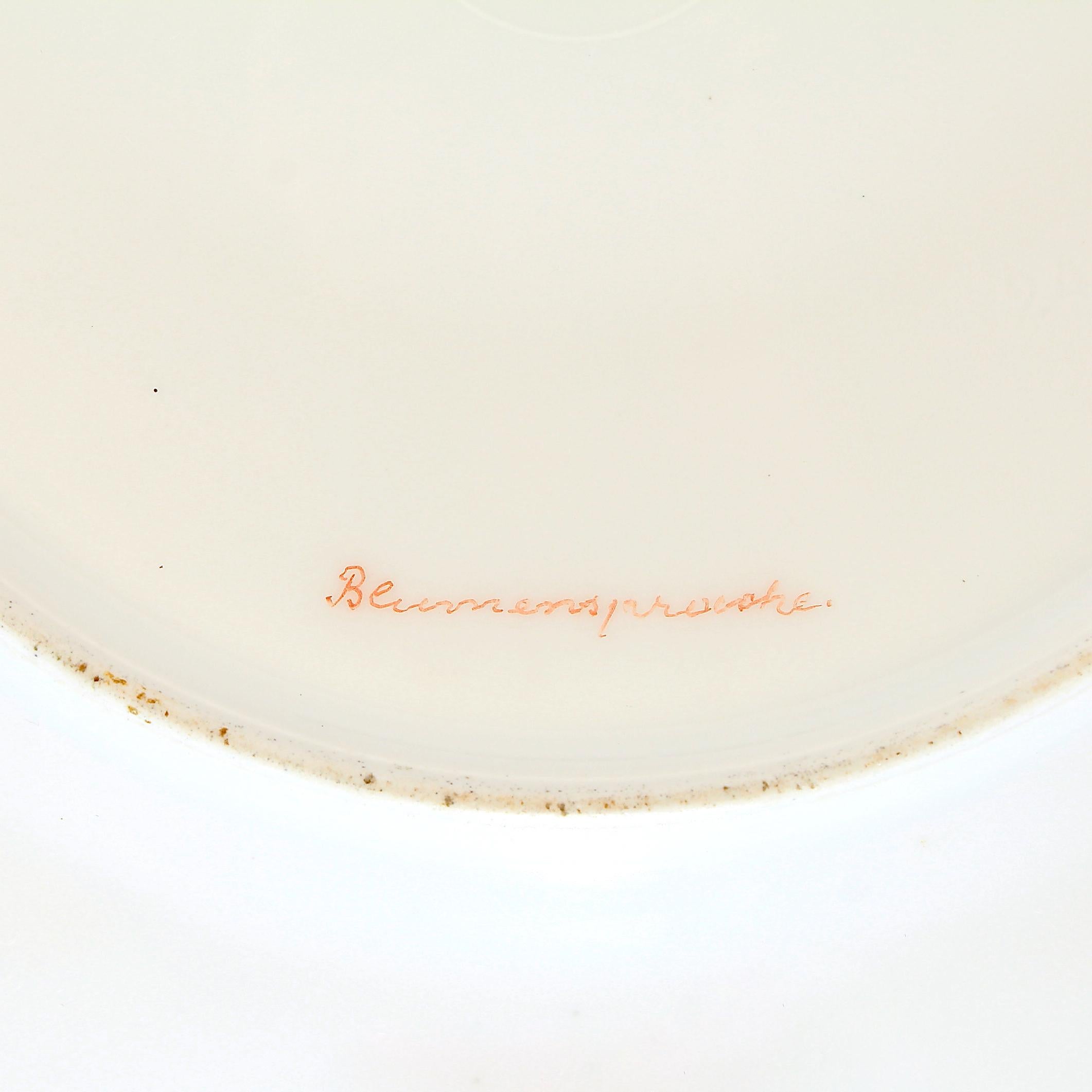 Antique Signed German Vienna Style Porcelain Hand Painted Cabinet Plate 4