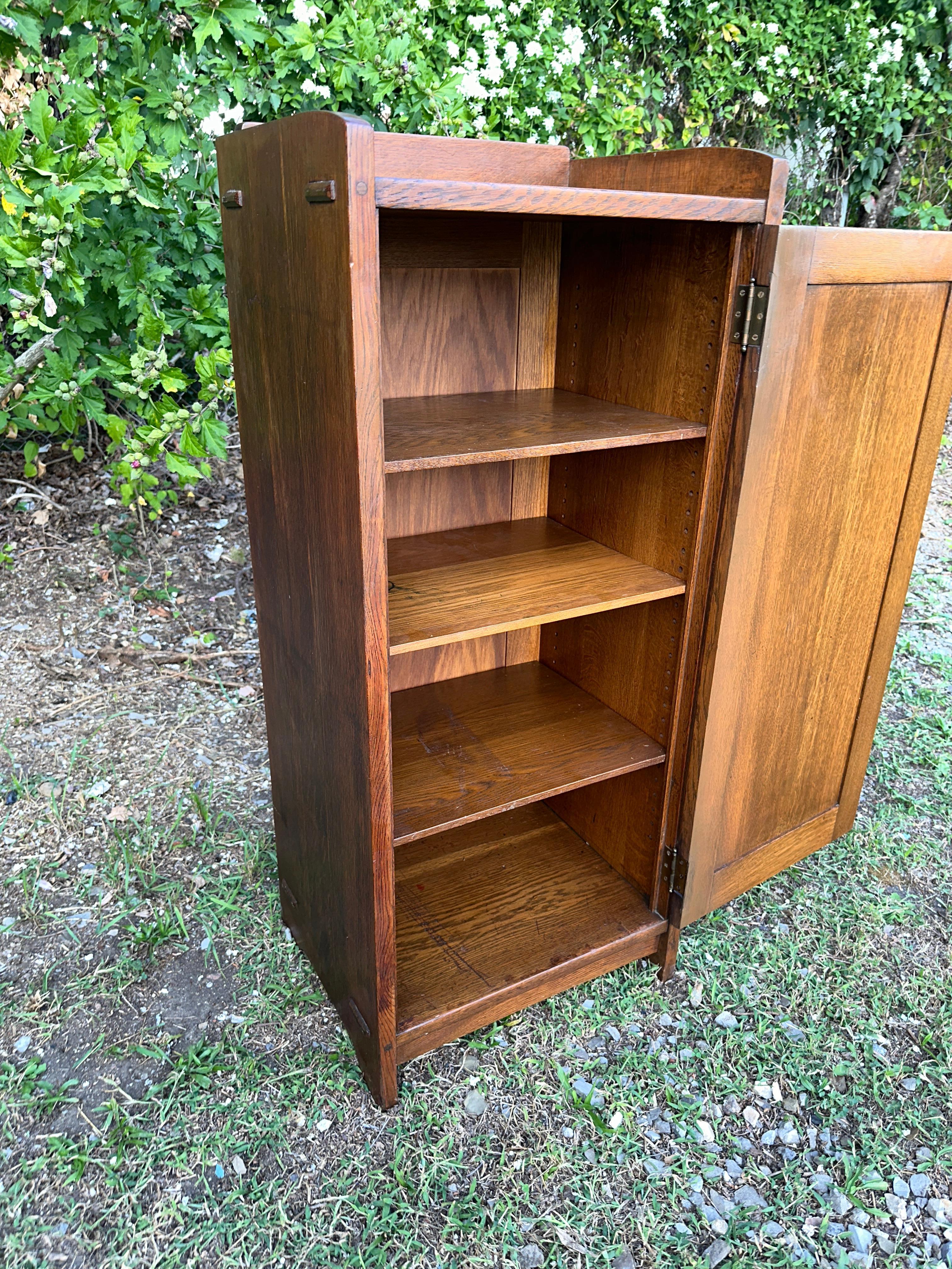 Antique Signed Gustav Stickley One-Door music  Cabinet - W8028  20%  SALE off For Sale 6