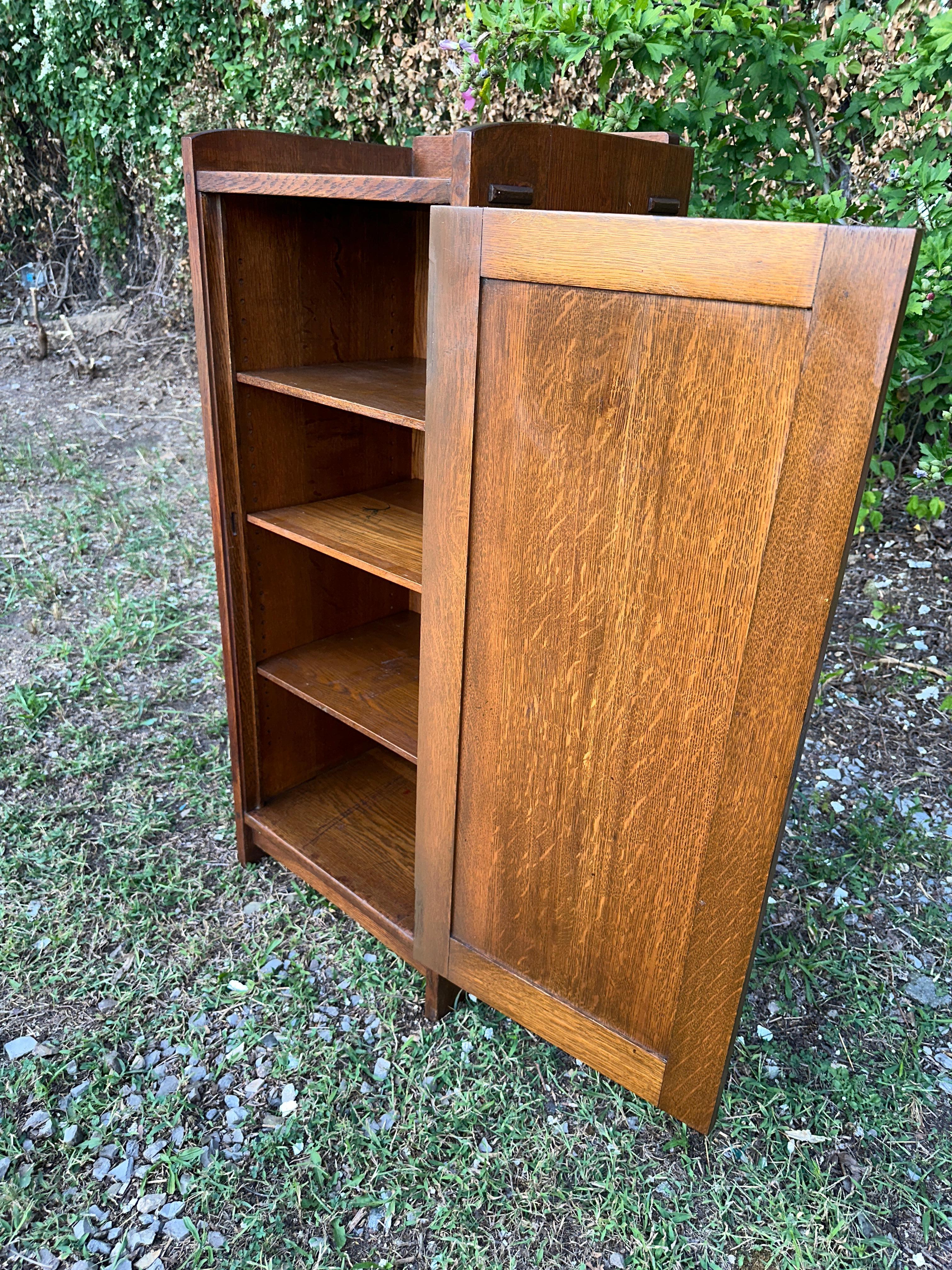 Antique Signed Gustav Stickley One-Door music  Cabinet - W8028  20%  SALE off For Sale 7