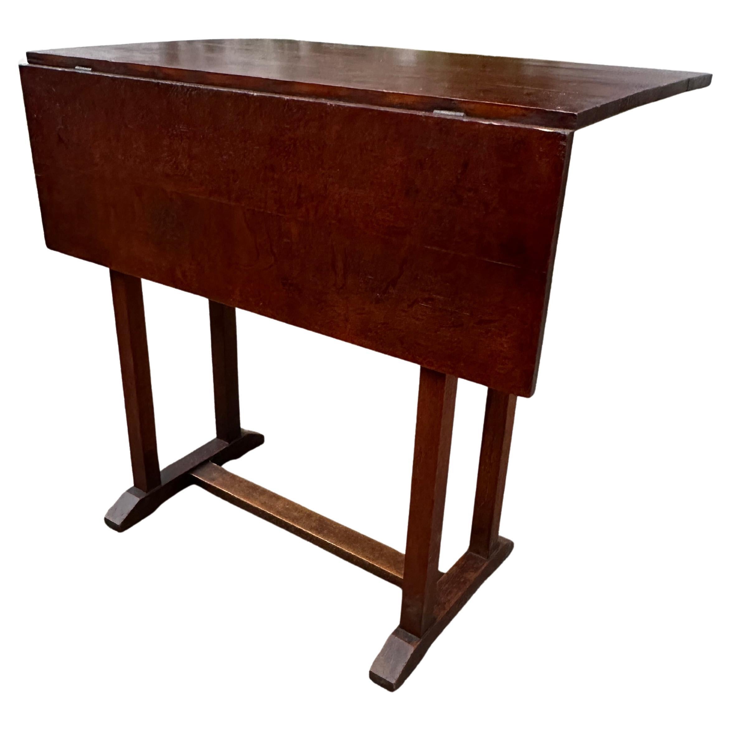 ANTIQUES signé GUSTAV STICKLEY belle table DROP LEAF SMALL , OAK W5806      VENTE