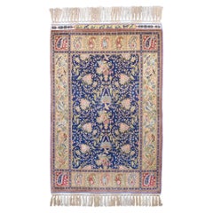 Antique Signed Hereke Hasoglu Silk Rug - Mid 20th Century
