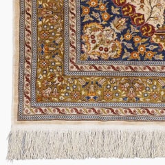 Antique Signed Hereke Silk Rug - Mid 20th Century