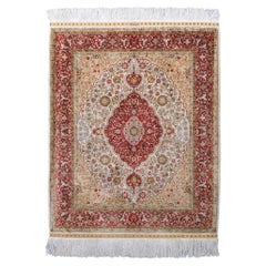 Antique Signed Hereke Silk Rug - Mid 20th Century