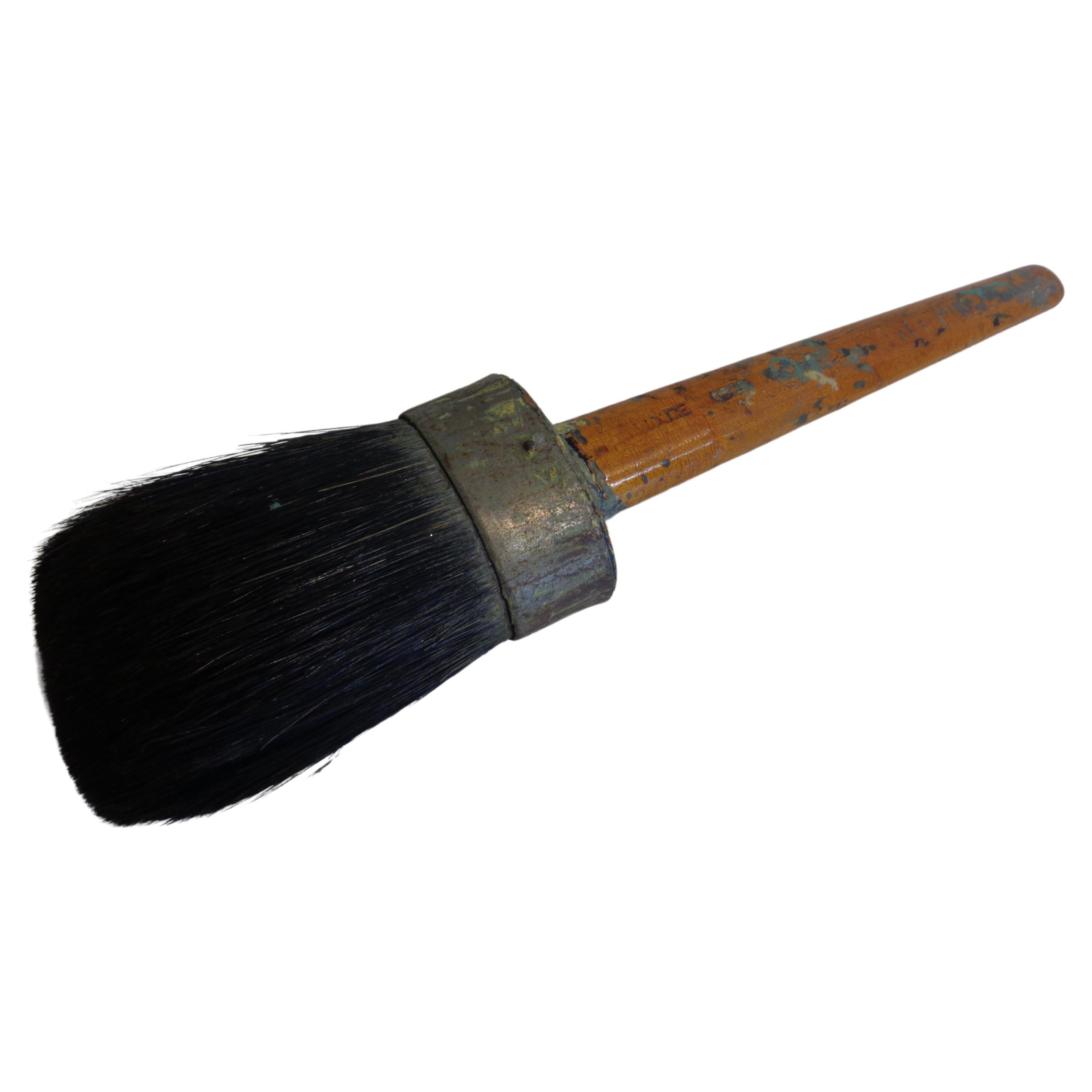  Antique Signed Large Horse Hair Paint Brush For Sale