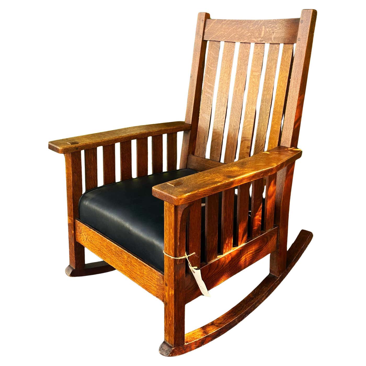 Antique Signed L&JG Stickley Arm Rocker with Slats to the Sides - W7935 ...