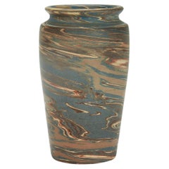 Antike signierte Niloak-Vase aus Ozark-Keramik, marmoriert, Missionswirbel, Ozark
