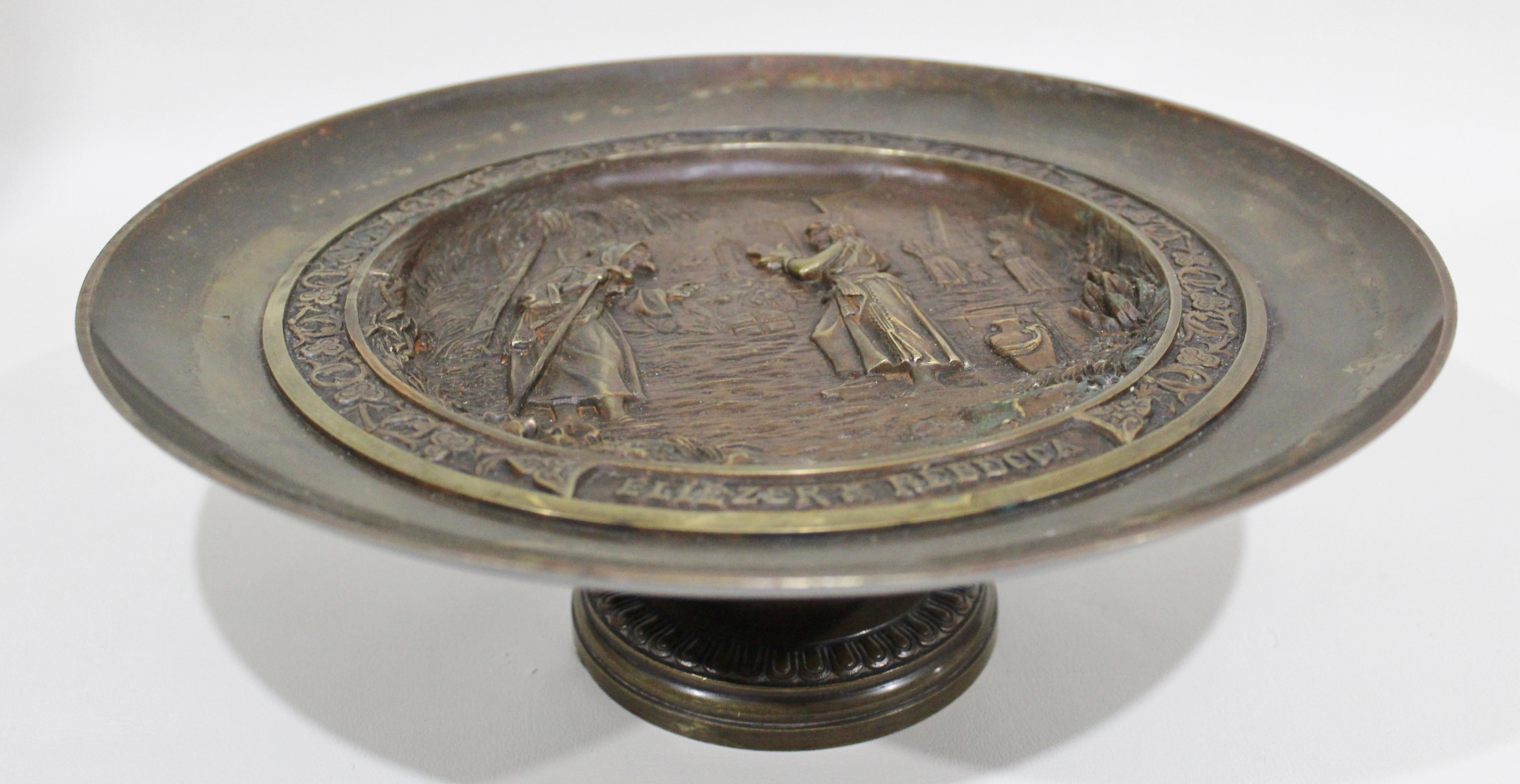 C. Perron Antique Cast Bronze Tazza with Judaic Motif   For Sale 1