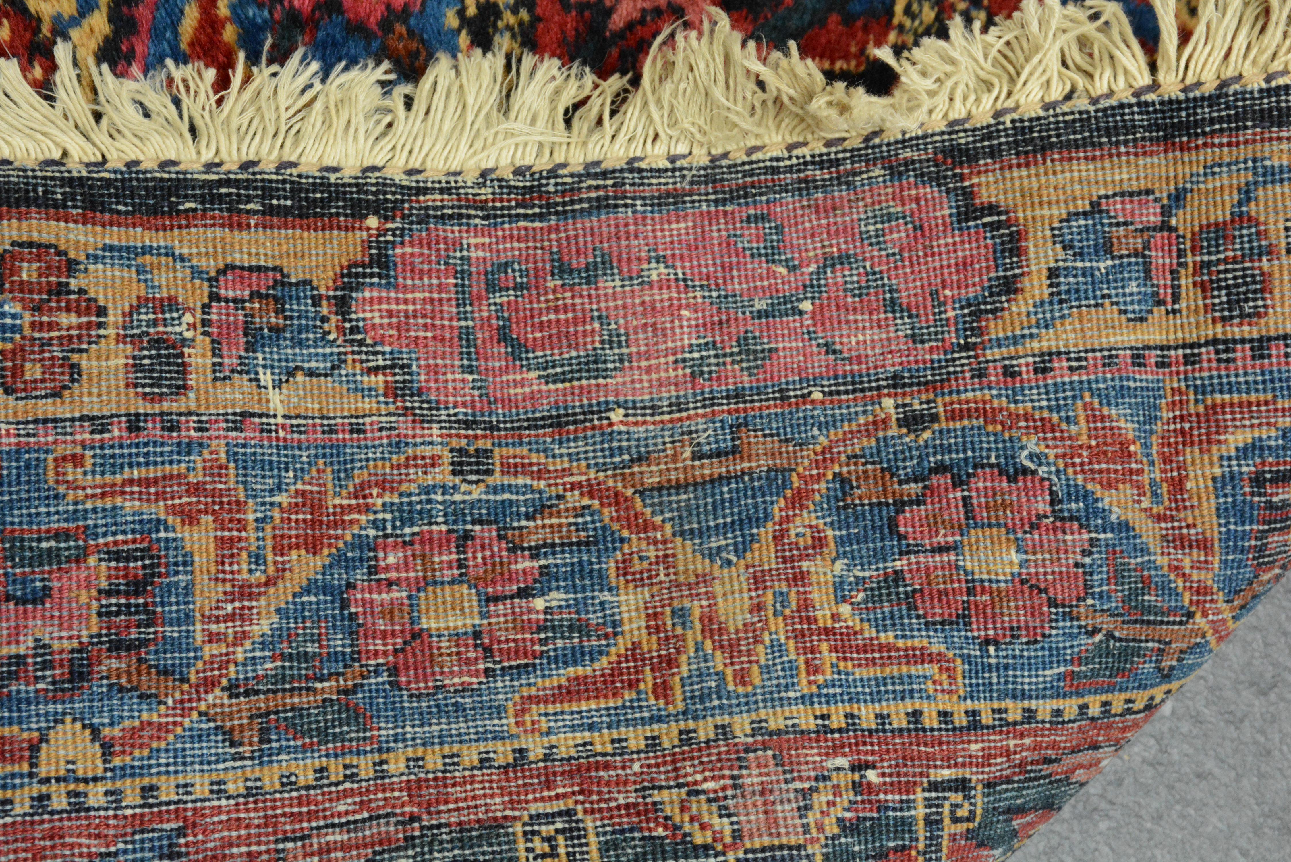 Antique Signed Persian Kerman Carpet For Sale 7