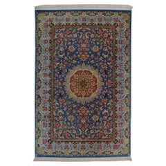 Antique Signed Qum Silk Rug - Early 20th Century