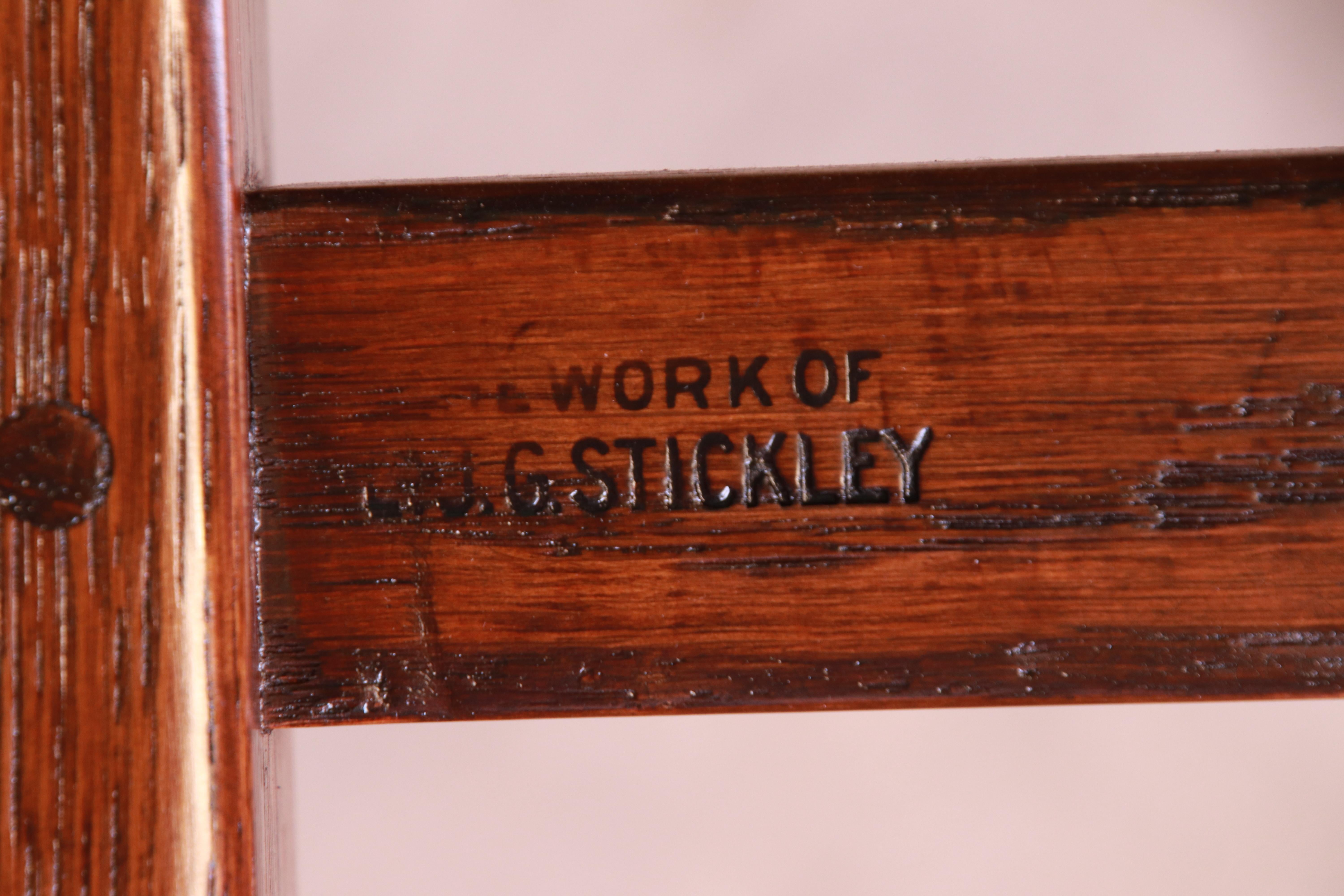 Antique Signed Stickley Mission Oak Arts & Crafts Extension Dining Table 10