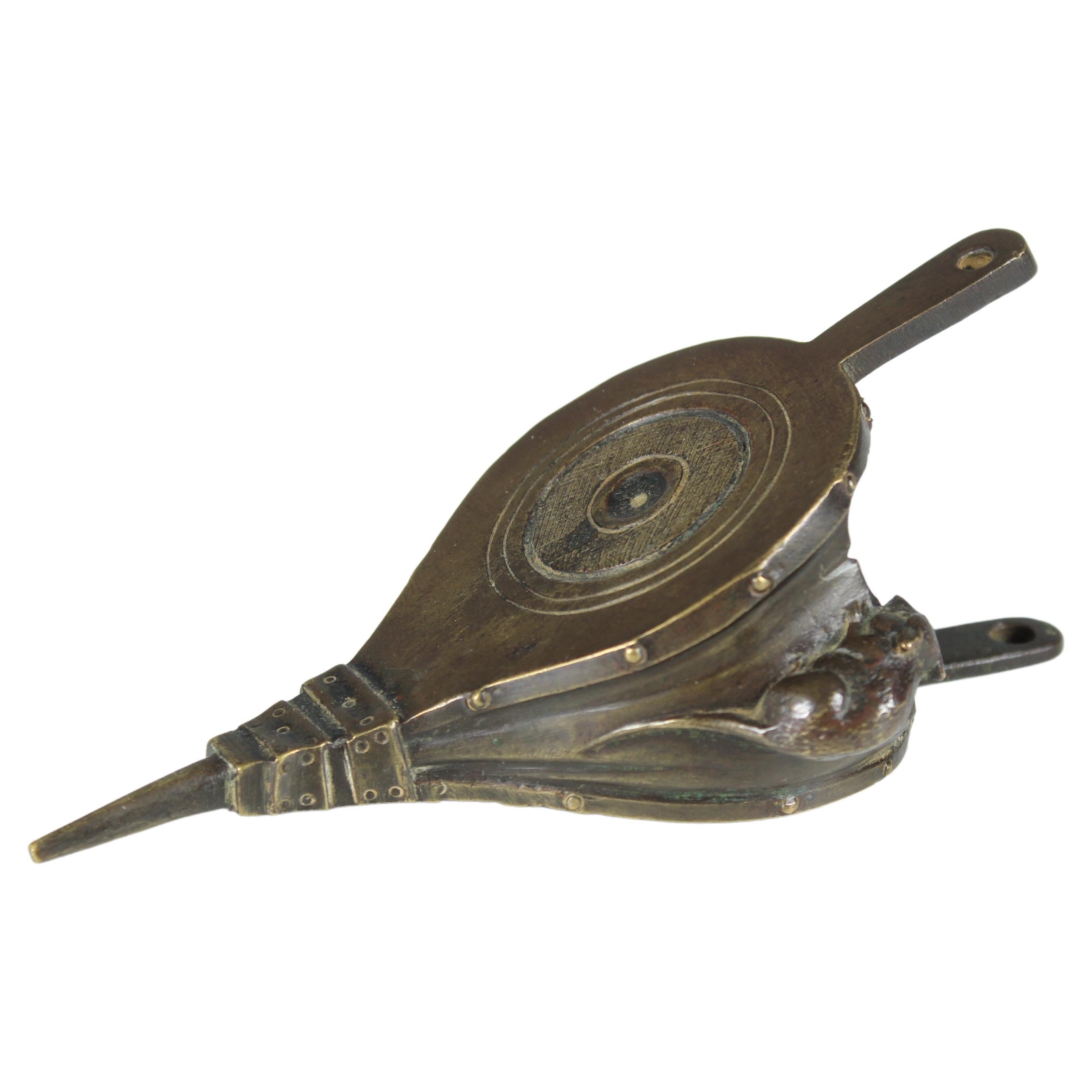 Antique Signed Utensil Holder, Bellow With Mouse, "Mabotte", France, 1880s For Sale