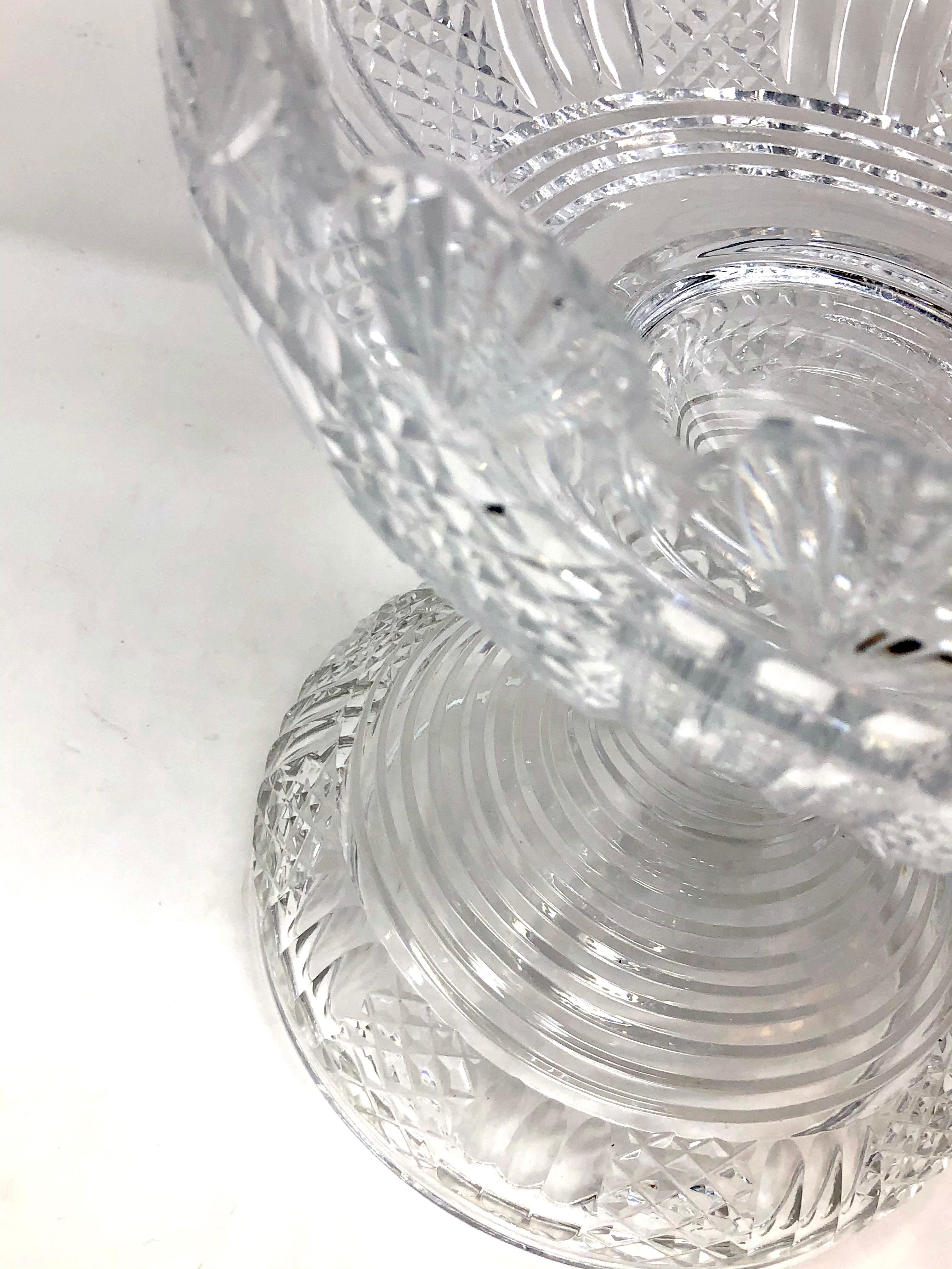 Antique Waterford Cut Crystal Punch Bowl on Stand, Circa 1920-1930 For ...