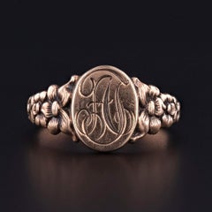 Antique Signet Ring of 10k Gold