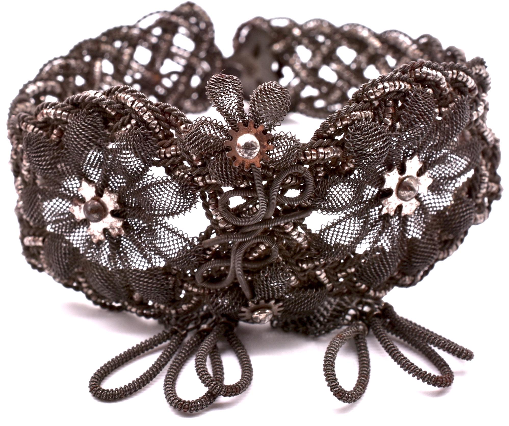 Antique Silesian Wire Bracelet, circa 1820 In Excellent Condition For Sale In Baltimore, MD