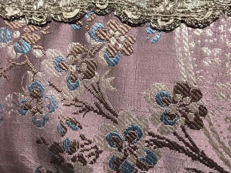 Antique Silk and French Needle Lace Pillow by Eleganza Italiana For