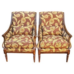 Vintage Silk Armchairs by Robert Allen