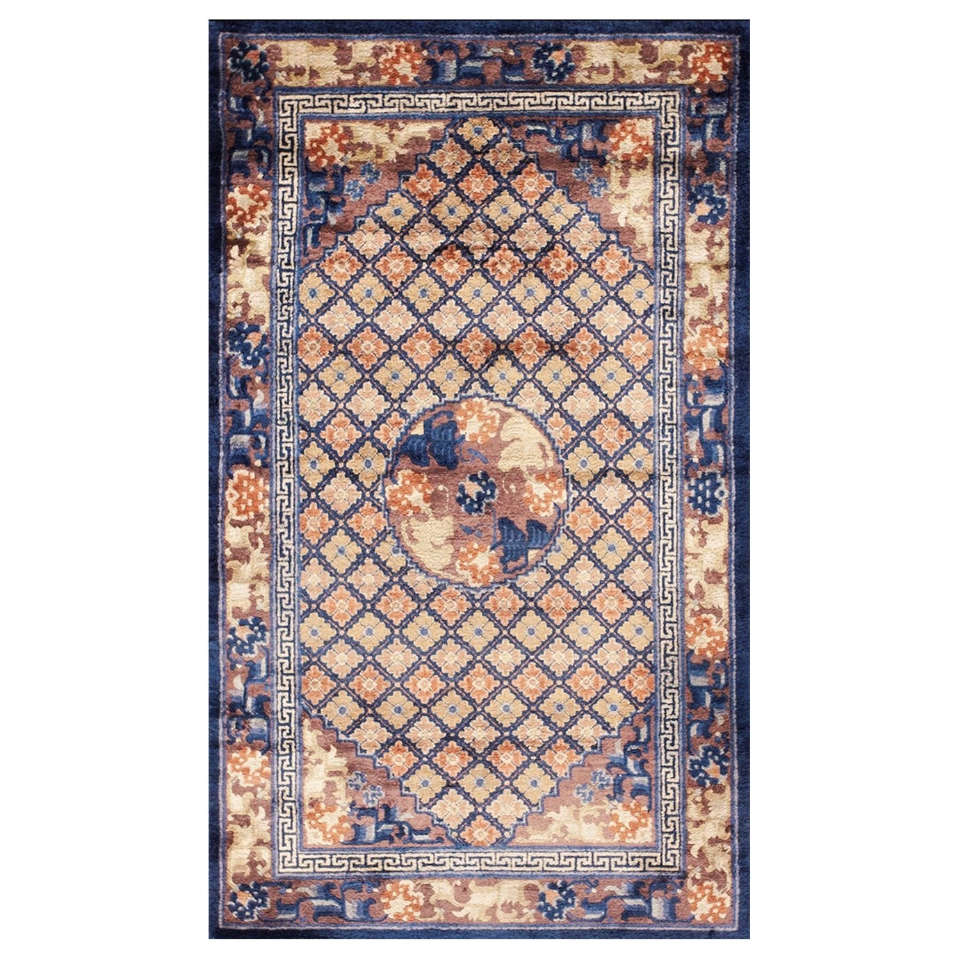 Tappeto antico di seta Art Deco Tappeto di seta Ningshia Arazzo di seta cinese di Pechino