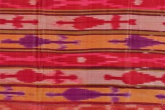 Antique Silk Bokara Ikat Textile
