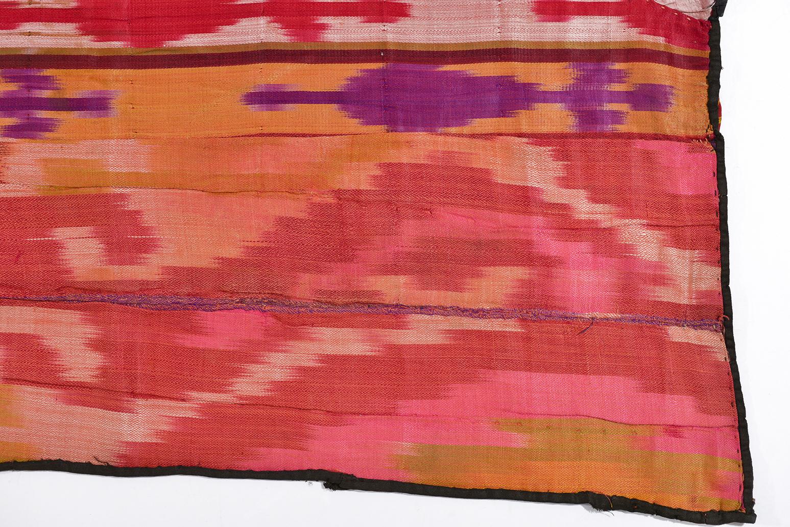 Antikes Seiden-Bokara-Ikat-Textil (Handgewebt) im Angebot