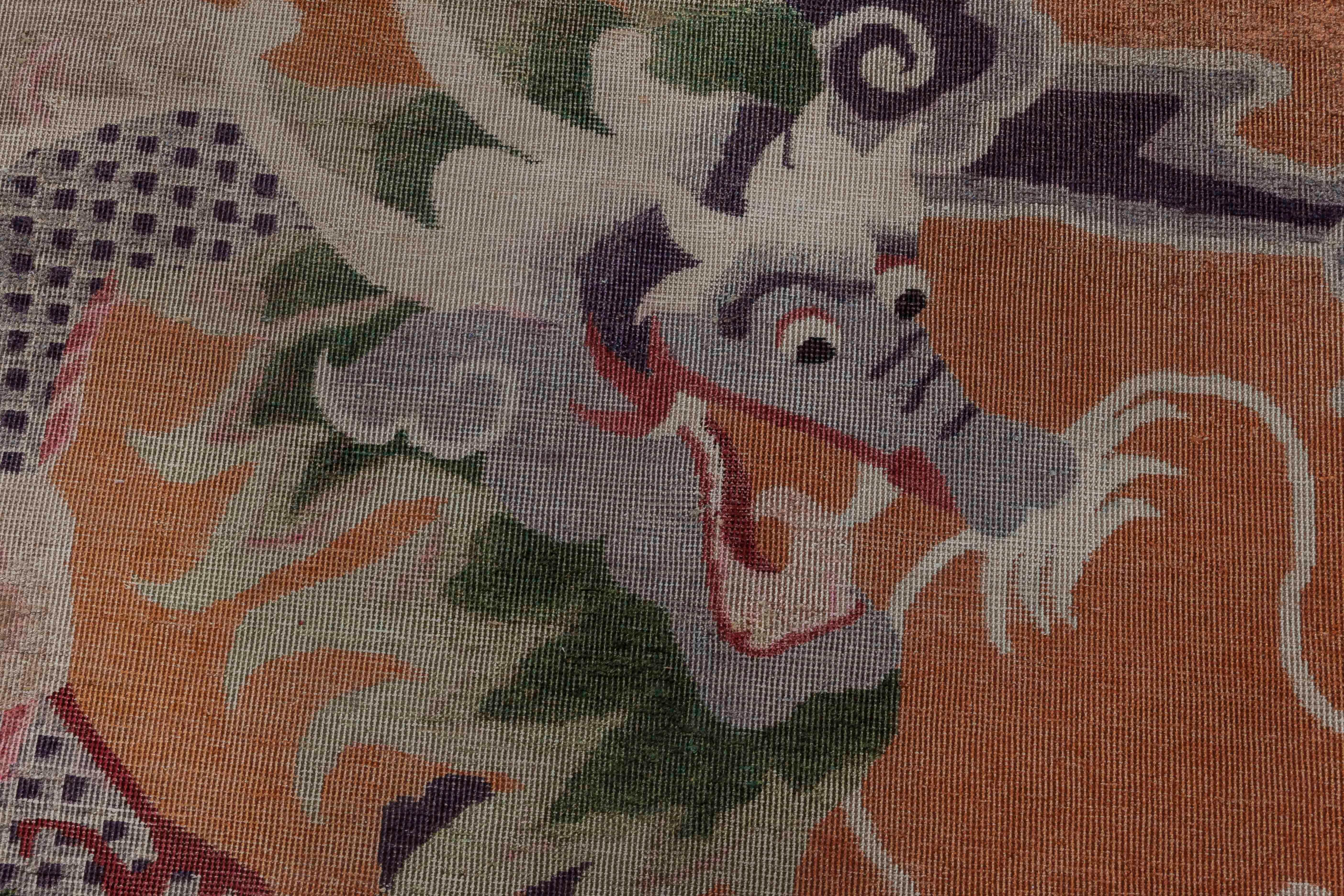 Authentic Chinese handmade silk rug.
Size: 8'10