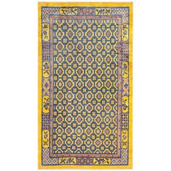 2.13 m in feet Antique Silk Chinese Rug. Size: 4 ft 2 in x 7 ft (1.27 m x 2.13 m)