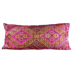 Antique Silk Embroidered Marriage Cushion Cover, Velvet Backed '1'