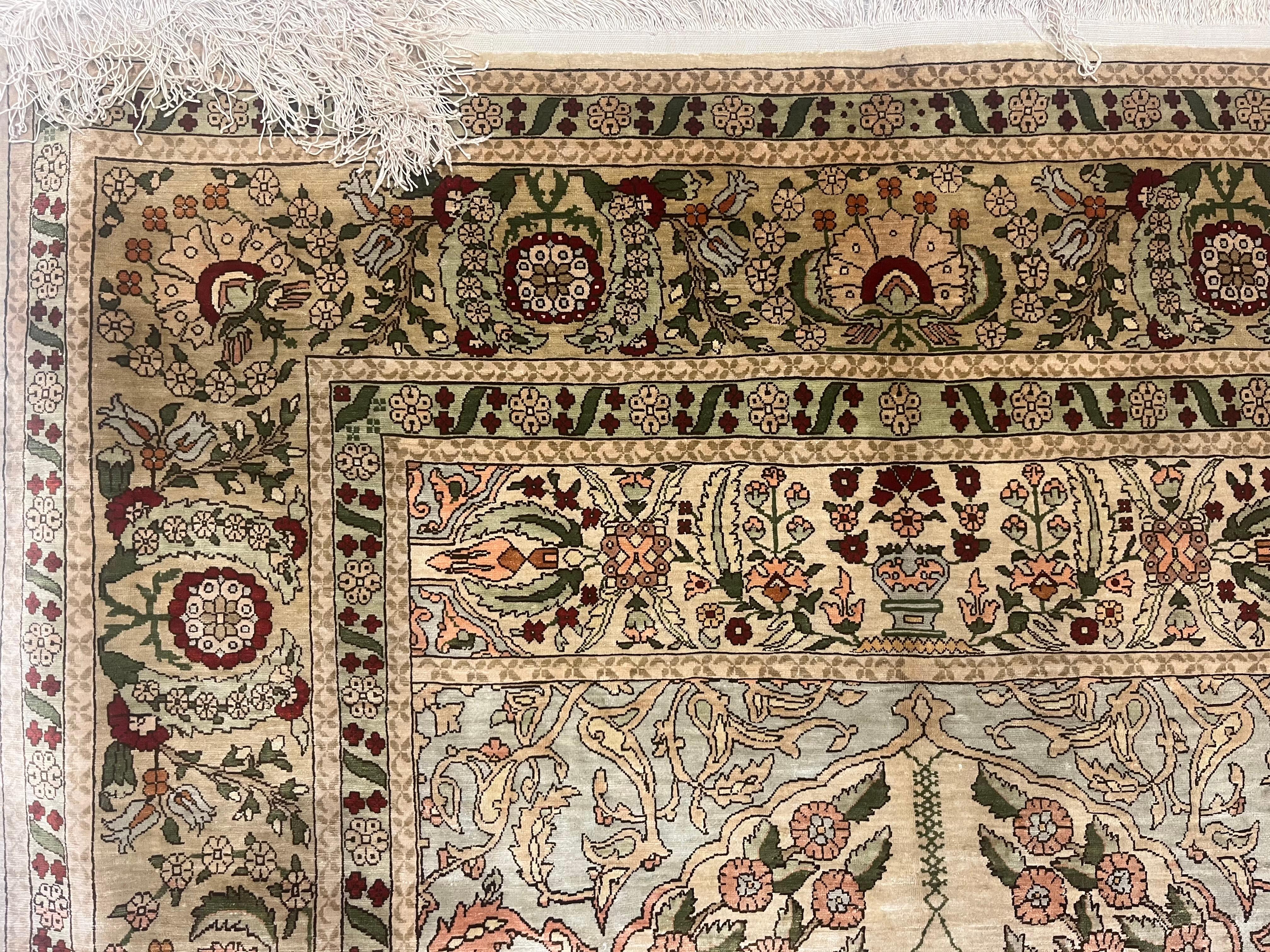 Antique Silk Hereke Rug 3’4” x 5’1