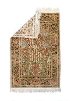 Antique Silk Hereke Rug 3’4” x 5’1"