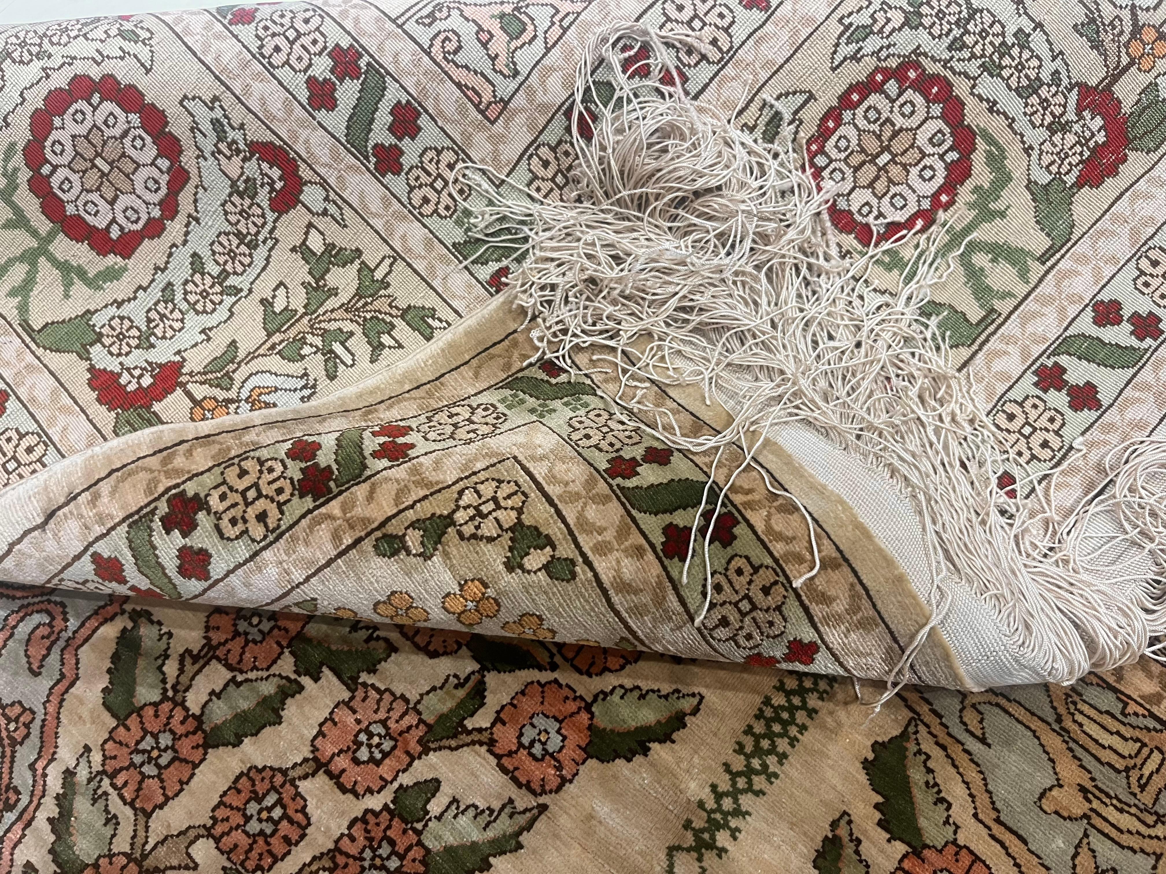 Antique Silk Hereke Rug 3’4” x 5’1
