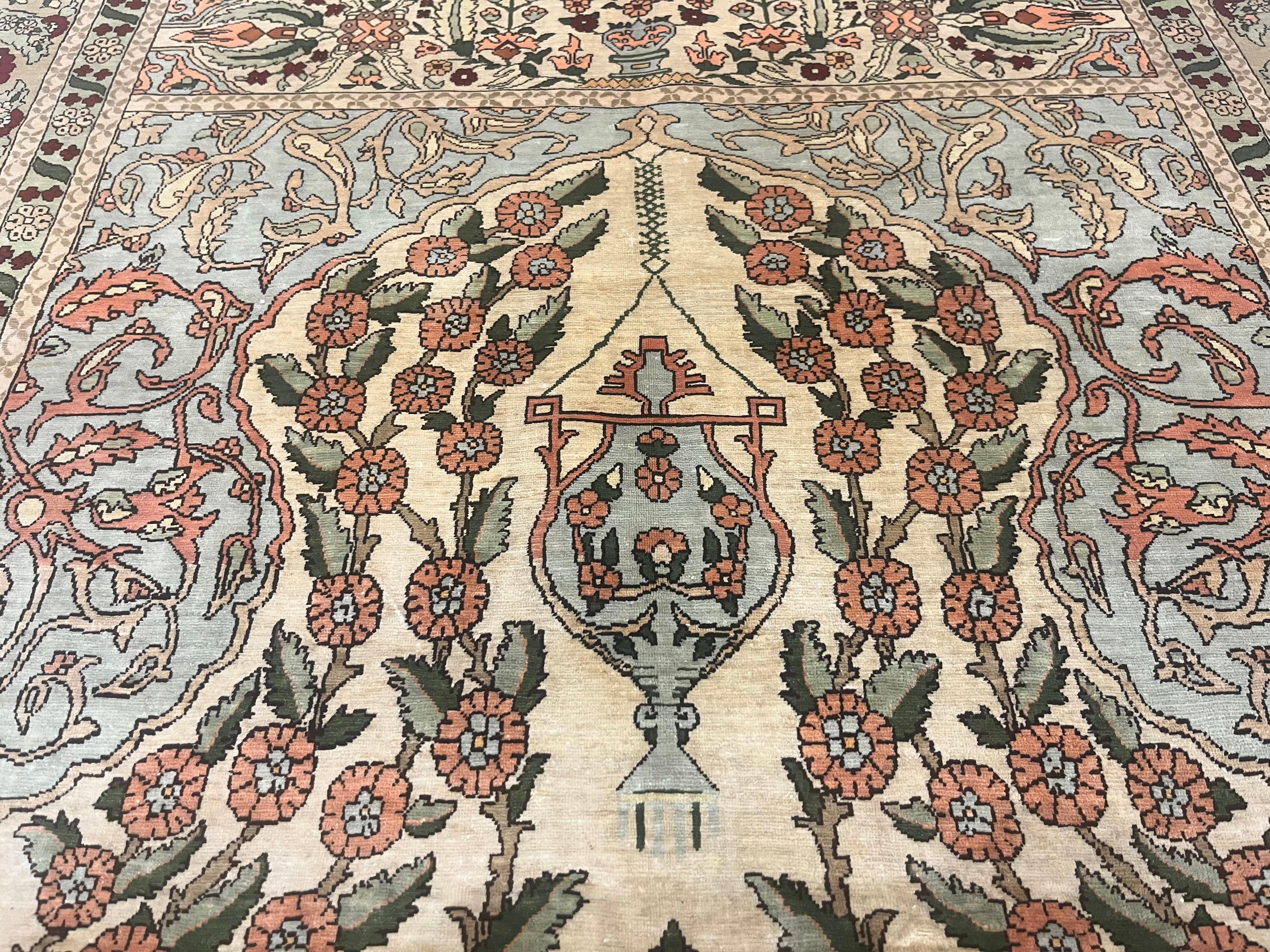 Antique Silk Hereke Rug 3’4” x 5’1